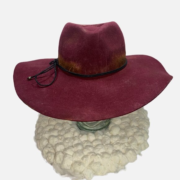 Dark Red Wool Rancher Wide Brim 57cm main image 9